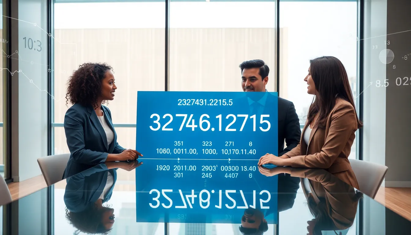 diverse team discussing mathematical properties in a modern office.